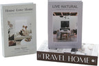 3 PCS Faux Decorative Books for Home Decor-Coffee Table Books Decor-Aesthetic Fake/Faux Books for Decoration,libros Decoration for Coffee Table, Shelf Accessories (Travel House Live Natural)