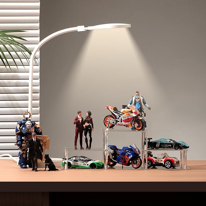 Clear Acrylic Display Risers Stand Shelf, Acrylic Stands Display Holder for Figures, Collectibles, Toys and Dolls,Perfumes Risers Display Stand for Decorating & Organizing (3 Tier/Model 2)
