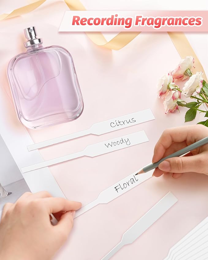 2500 Pieces Perfume Tester Strips, Disposable Fragrance Test Strips, Pure White and Strong Absorbent, Fragrance Blotter Strips, Scent Strips, for Fragrances Essential Oils Spice