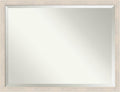 Amanti Art White Wall Mirror 33x43 Hardwood White Wash Narrow Rectangle Bathroom Mirror for Wall Decor Living Room, X-Large Country Rustic Wood Frame, Hangs Horizonally and Vertically, Bathroom Decor,