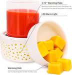 VICTORIA AROMA Ceramic Wax Melt Warmer - LED Night Light Candle Wax Warmer for Scented Wax, Electric Fragrance Wax Melter for Home, Office, Bedroom Decor, and Gifts