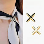 SYWDUDUCLT Scarf Ring for Women's Shawl, Silk Neckerchief, Tshirt, Gold/Sivler, S/M/L, 2 Pcs