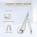 DIDUDIDU Plate Holder Easel Display Stand - Metal Plate Stands for Display - Tabletop Picture Stand - Silver Iron Easels for Display Pictures | Photo Frames | Book | Decorative Plates | Plaque