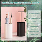 Compact Umbrella Stand for Home, Modern Design with Handle, Indoor Umbrella Storage Holder, Stylish Black Umbrella Organizer for Easy Access and Space-Saving
