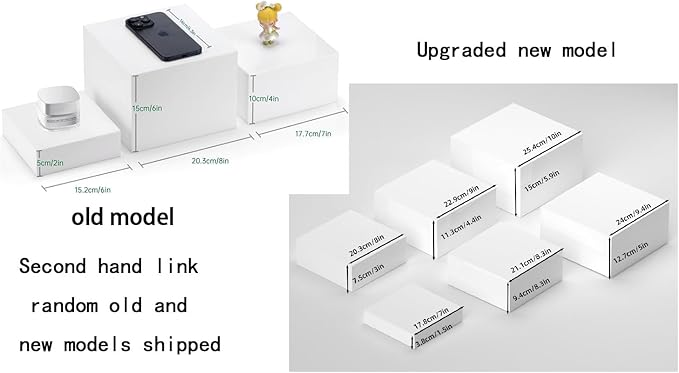 6pcs White Acrylic Food Display Risers Stands, Desert (Dessert) Risers, Buffet Display Stands, Acrylic Stands for Display, White Acrylic Boxes for Display - Dessert Buffet Displays, Party Wedding Cake Risers, Elevator Riser Decor, Food Risers for Decor...