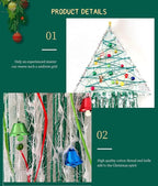 Christmas Tree Dream Catcher with Lights Handmade Christmas Dreamcatcher Hanging Decoration Home Wall Decoration Craft Ornament