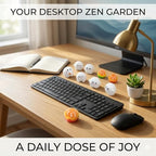 8Pcs Cute Desk Accessories Miniature Resin Figurines Set for Desktop, Computer Monitor, Car Dashboard Decor & Home Office Fun (0.7×0.6")