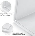 Large Bulletin Board, Foldable 72x48 Inches Cork Board Alternative, Large Felt Board Decorative Pin Board for Wall, Foldable Photo Board Self-Adhesive Vision Board with 36 Pushpins White