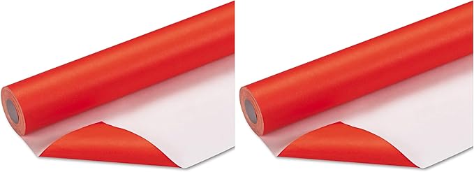 Fadeless Bulletin Board Paper, Fade-Resistant Paper for Classroom Decor, 48” x 50’, Orange, 1 Roll (Pack of 2)