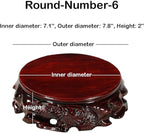 GOLDY&WENDY Handmade Rosewood Carved Base Chinese Wooden Vase Fishbowl Buddha Display Stand Pedestal