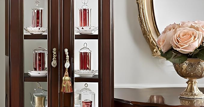 DÉCOPRO Elegant Hand-Crafted 4" (10cm) Key Tassel 3 1/2" (8.5cm) Loop Accented with Crown Tassels (Style# KTAX4) Watermelon Red Multicolor #LX06 (Pink Red Yellow Green White Gold) Set of 2