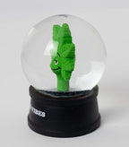 'Good Vibes' Snow Globe – Funny Stoner Meme Gift with Glitter | Cannabis-Themed Collectible, Hand-Painted Glass & Resin, 4.5"x2.75", 15 oz