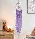 Dream Catchers Purple Moon Dream Catcher with Light, Dream Catcher for Girls Bedroom Decor for Women, Macrame Dreamcatcher Boho Room Wall Decor for Teen Girls Birthday Gifts Women Purple Gift