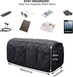 Armchair Caddy, Sofa Armrest Organizer with 14 Pockets, Waterproof Non Slip Recliner Remote Control Holder, Couch Chair Arm Storage for TV Remotes, Phone, iPad, Magazine, Books