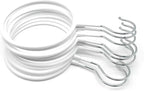 Belt/Scarf Hangers Organizer for Closet - 8 PCS Nonslip Large Scarves Holder Rack for Neckties, Winter Shawls Display, Pashminas (White)
