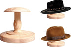 CHADWICK Vintage Style Hat Rack Stand, Light Wooden Hat Display Stand, Hat Organizer and Display Rack, Wig Holder Cowboy Hat Rack for Closet, Home Decor