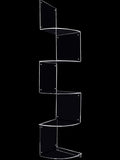 5 Tier Corner Shelf Wall Mount Floating Acrylic Corner Shelves Easy to Assemble Corner Bookshelf, Plant Shelf Wall Organizer Storage for Bedroom, Bathroom, Kitchen, Office, Home, Living Room(Clear)