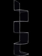 5 Tier Corner Shelf Wall Mount Floating Acrylic Corner Shelves Easy to Assemble Corner Bookshelf, Plant Shelf Wall Organizer Storage for Bedroom, Bathroom, Kitchen, Office, Home, Living Room(Clear)
