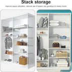 iayokocc Expandable Closet Tension Shelf Rod, Adjustable Metal Storage Rack,DIY Organizer Divider Separator for Cabinet Wardrobe Cupboard Kitchen Bathroom(Size:38-60cm)
