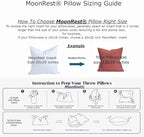 MoonRest® Synthetic Down Alternative 14x22 Lumbar Pillow Insert Form, for Decorative Throw Pillow, Sofa, Cushions, Body and Bed - Pack of 2- Size 14“X 22”