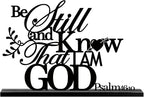 Jetec I Still Remember The Days I Prayed Sign Inspirational Table Blessed Signs Motivational Decor Farmhouse Table Home Centerpieces Faith Wooden Shelf for Living Room Office(Be Still)