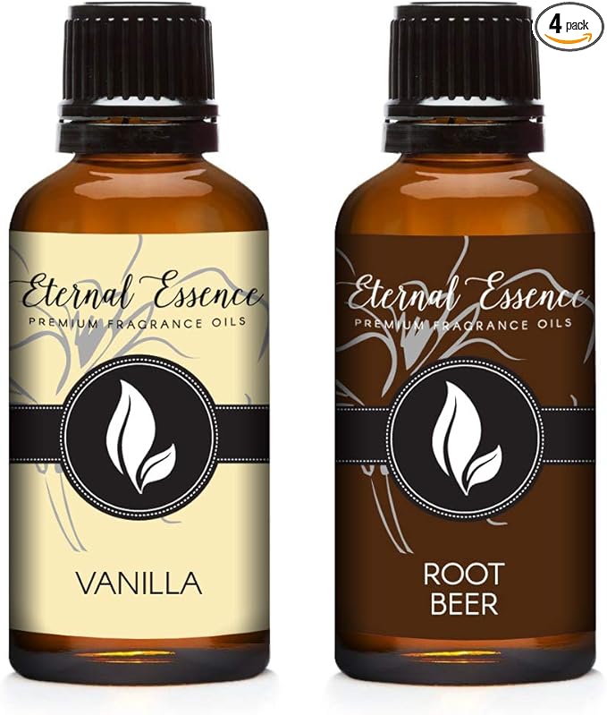 Eternal Essence Oils 2 Pack 30ml Premium Fragrance Oil - Vanilla & Root Beer - for Candle, Soap Making, Aromatherapy, Diffusers, Home Care, & Humidifiers