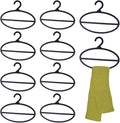 AHANDMAKER 10 Packs Black Scarf Hanger, Scarf Holder Organizer Space Saving Plastic Scarf Hanger, for Shop Home Scarves Headscarves Sorting Storaging