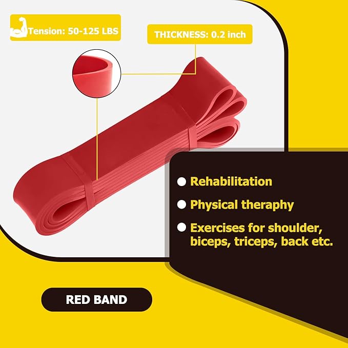 Pull Up Bands, Resistance Bands, Pull Up Assistance Band Exercise Bands for Men & Women Working Out, Body Stretching, Physical Therapy, Muscle Training