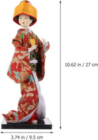 NOLITOY 1pc Kimono Doll Asian Japanese Dolls Car for Women Antique Geisha Statue Collectible Dolls Geisha Collectible Figurine Kabuki Doll Model Woman Wood Nationality Doll House