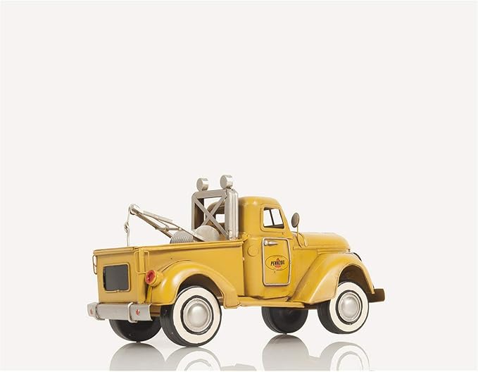 Old Modern Handicrafts 1926 Pennzoil Tow Truck Yellow Metal - A Perfect Décor for Home & Office - 12" L x 6" W x 7" H Inches.
