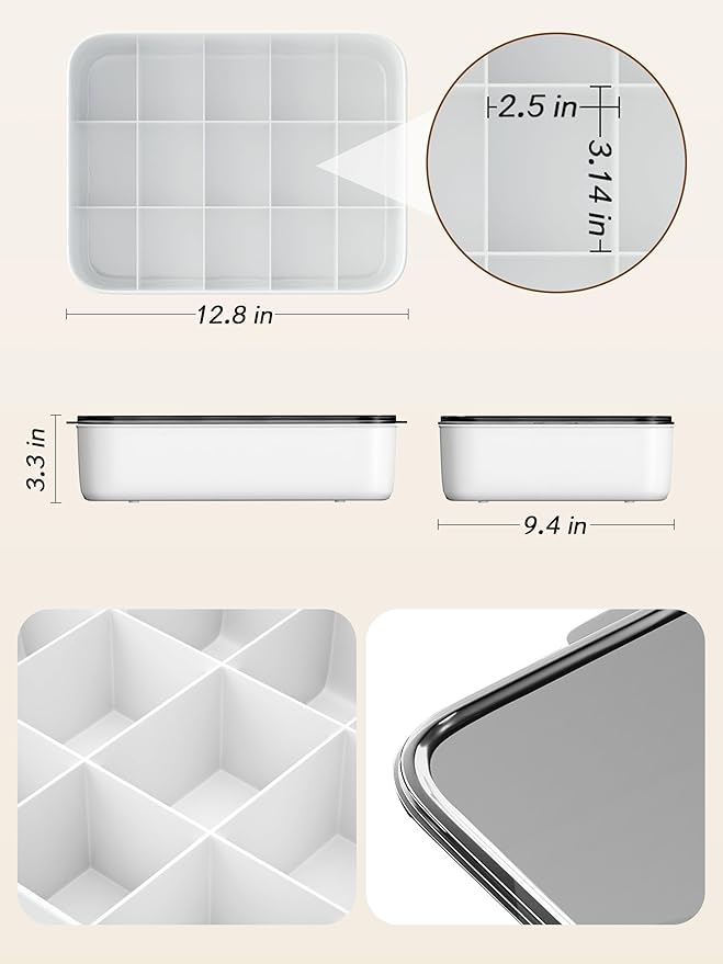 Sock and Underwear Organizer for Drawer with Lid, 15 Grid Plastic Storage Box for Closet and Dresser, Drawer Organizer for Baby Clothes and Nursery, Tie and Necktie Holder, Small Parts Storage Box