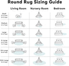 OLANLY White Round Rugs for Bedroom - Machine Washable, 3 ft Circle Area Rugs for Living Room, Soft and Fluffy Shaggy Carpet for Teen Girls and Boys, Nursery Rooms, Dorms, Home Decor Aesthetic