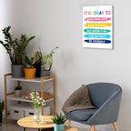 Inspirational Wall Decor Posters for Teens Room, Motivational Quotes Wall Art for Bedroom Bathroom Classroom Home Office Decorations, Encouragement Gift for Woman (11.5 X 15 Inches, Framed)