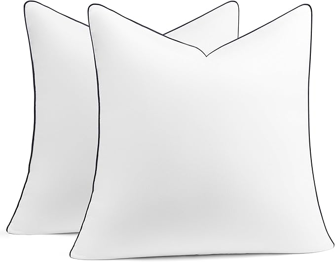 puredown® 16x16 Pillow Inserts Set of 2, Fluffy Overfilled Down Alternative Decorative Pillows, Soft Plush Throw Pillows for Couch, Sofa, Bed and Home Decor