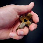Wooden Cross Fidget Wood Prayer Pocket Cross My Heart Encouragement Gift for Children and Adults(Black 3pcs)