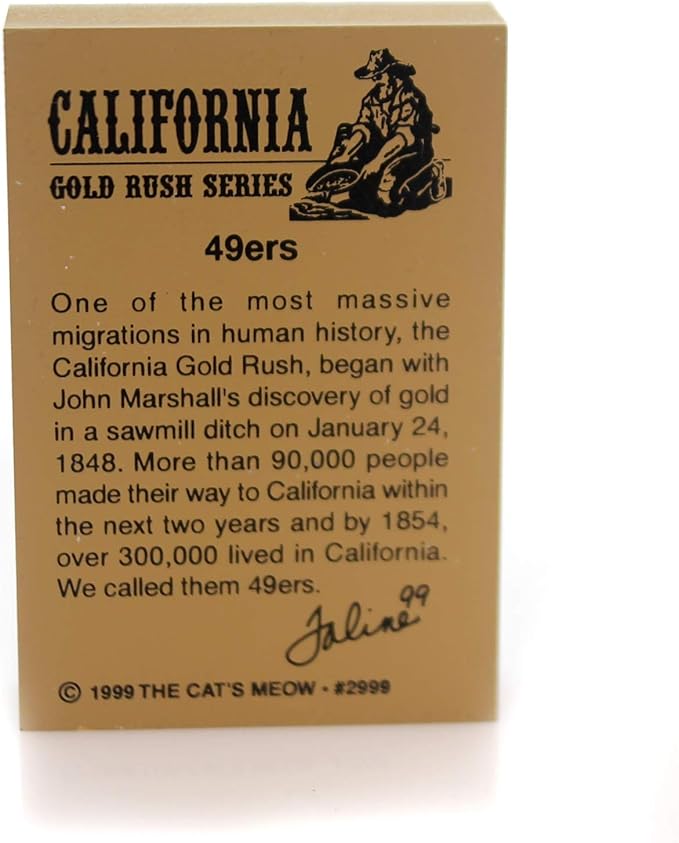 The Cat's Meow Village F J Designs 3.50 Inch 49Ers, Wood, Accessory California Gold Rush, Holiday Collectible Buildings, 2999