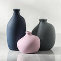 Ceramic Vase Set of 3,Decorative Vases Home Decor, Small Modern Boho Rustic Farmhouse Pottery Vases for Pampas Grass Dried Fresh Flowers,Bedroom,Living Room,Bookshelf, Mantel，Centerpiece Table Decor