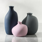 Ceramic Vase Set of 3,Decorative Vases Home Decor, Small Modern Boho Rustic Farmhouse Pottery Vases for Pampas Grass Dried Fresh Flowers,Bedroom,Living Room,Bookshelf, Mantel，Centerpiece Table Decor