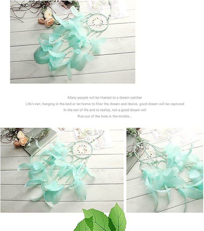 DIY Dream Catcher Kit - Making Dream Catcher Supplies Craft Kit, Handmade Wall Decor for Bedroom, Living Room, Wedding and Party Decoration (Green)