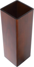 Heavy Duty Wooden Umbrella Stand for Entryway with Weather Resistant Finish Ample Storage for Multiple Umbrellas Classic Walnut Color Indoor Organizer for Home and Office