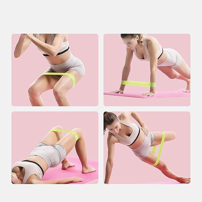 Resistance Loop Exercise Bands with Instruction Guide and Carry Bag, Set of 5