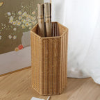 Alipis Woven Umbrella Stand for Entryway Freestanding Umbrella Holder Basket Storage Rack Tall Floor Woven Bucket Flower Vase for Canes Walking Sticks Organizer