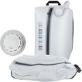 Professional Vacuum Bags with Built-in Pump, 30L Vacuum Seal Bags with See-through Window, Space Saver Bags for Clothing Travel IP67, Reusable Compression Bag (Silver White 1PC)