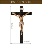 TALPGOD Crucifix Wall Cross,Jesus Cross Home Décor,Jesus Statue Catholic Hanging Crosses for Wall Art,Religious Wall Crucifix Decor,Crucifijos Catolicos Crosses Wall Decor 10 Inch