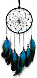 Dream Catcher for Boys Blue Dreamcatcher for Bedroom Handmade Feather Hanging Decoration Ornament Birthday Festival Craft Gift