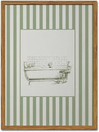 Funny Kids Bathroom Wall Art Cute Boy in Bathtub Wall Decor Picture, Eclectic Child Nursery Bathroom Poster Canvas Prints painting for Restroom 12x16 inch Wood Framed