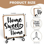 Toerifer Funny Home Decor, Home Sweet Home Sign, Cute Home Gifts for Women Men, Housewarming Gifts for Family, Wooden Plaque for Living Room, Home, Desk Cubicles