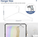 SPECILITE Wire Hangers 200 Pack, Metal Wire Clothes Hanger Bulk for Coats, Space Saving Metal Hangers 16.7 Inch Ultra Thin Non Slip with Groove, for Standard Size Suits, Shirts, Pants, Skirts-Silver