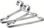 Hangers 20 Pack Coat Wire Hangers Heavy Duty Stainless Steel Clothes Hanger with Non Slip Grooves, 16.5 Inch Ultra Thin Metal Hangers Space Saving Clothing Hanger Silver