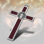 XIPENGKEJI Brown Metal Enamel Crucifix,Christian Cross For Wall,Christ Inspirational Home Decor,Jesus Cross For Wall,Jesus Art Decor,Christian Gifts-5Inch X 2.9Inch